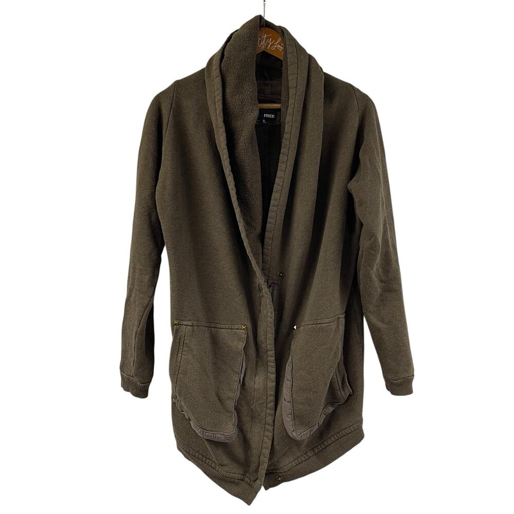 Wilfred Free Green Tunic Zip Hoodie Fatigue Sage Green Layering Medium